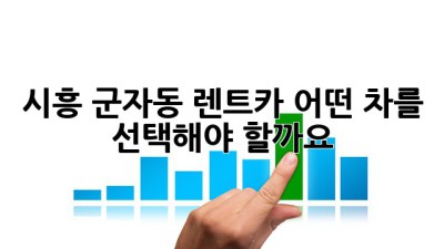 시흥 군자동 렌트카, 어떤 차를 선택해야 할까요? 🤔